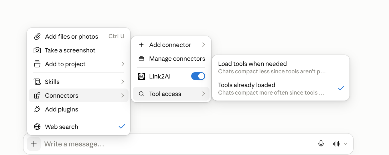 Claude Tool access settings